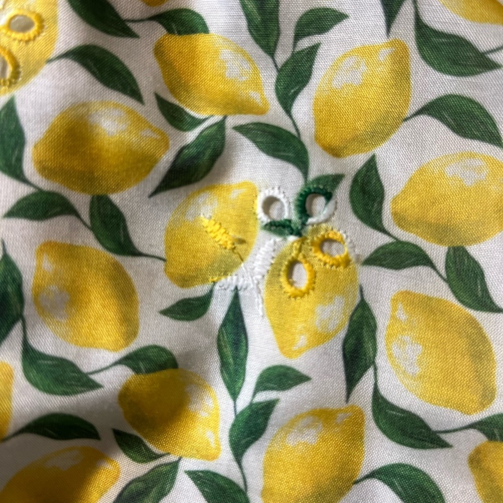 Gianni Bini Yellow Lemon Print Wrap Dress size 2 - Picture 3 of 7